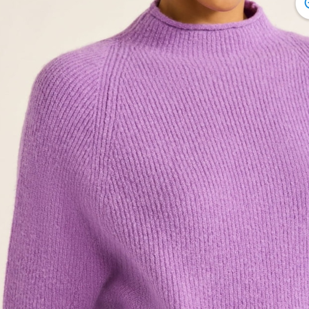 Elegant Lavender mock neck Sweater